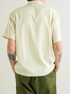 Karu Research - Camp-Collar Pinstriped Cotton Shirt - Neutrals