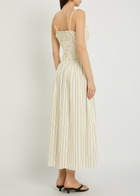 Faithfull The Brand Araceli Striped Cotton Maxi Dress Yellow