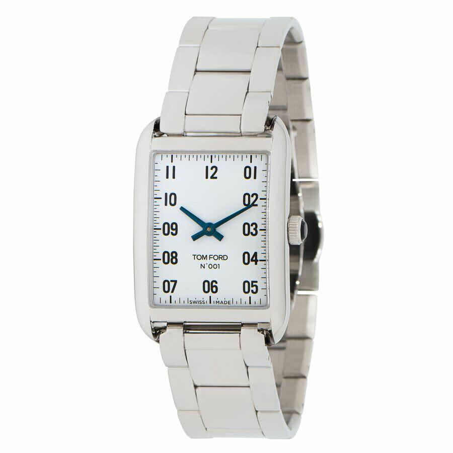 Tom Ford 001 Quartz White Dial Mens Watch TF0120131728 STE