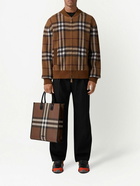 BURBERRY - Check Motif Tote Bag