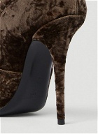 Talia Velvet Boots in Brown