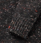 Mr P. - Donegal Cable-Knit Merino Wool, Alpaca and Silk-Blend Sweater - Men - Black