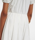 Faithfull Lyon lace-trimmed cotton maxi skirt