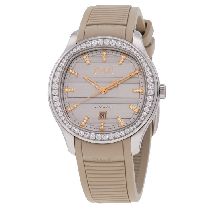 Photo: Piaget Polo Signature Date 36mm Automatic Diamond Grey Dial Watch G0A51011