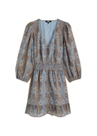 Paige Ophelie Cotton-blend Mini Dress Multicoloured