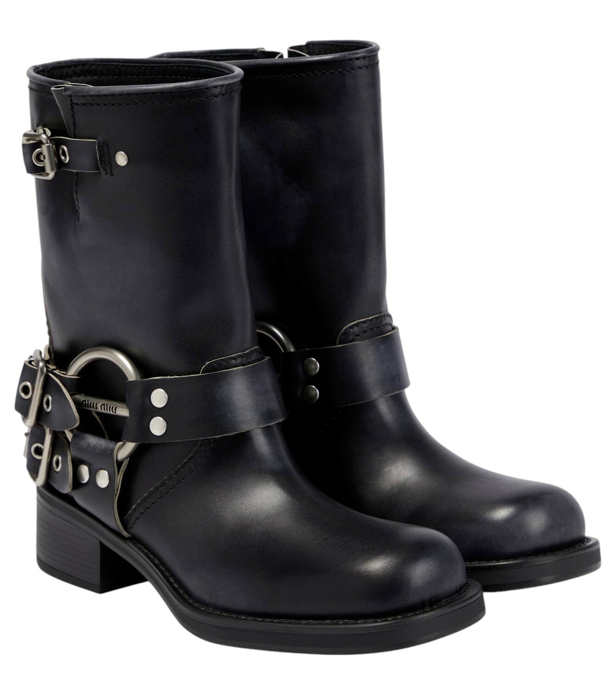 Miu Miu Suede Boots With Laterali Straps Miu Miu