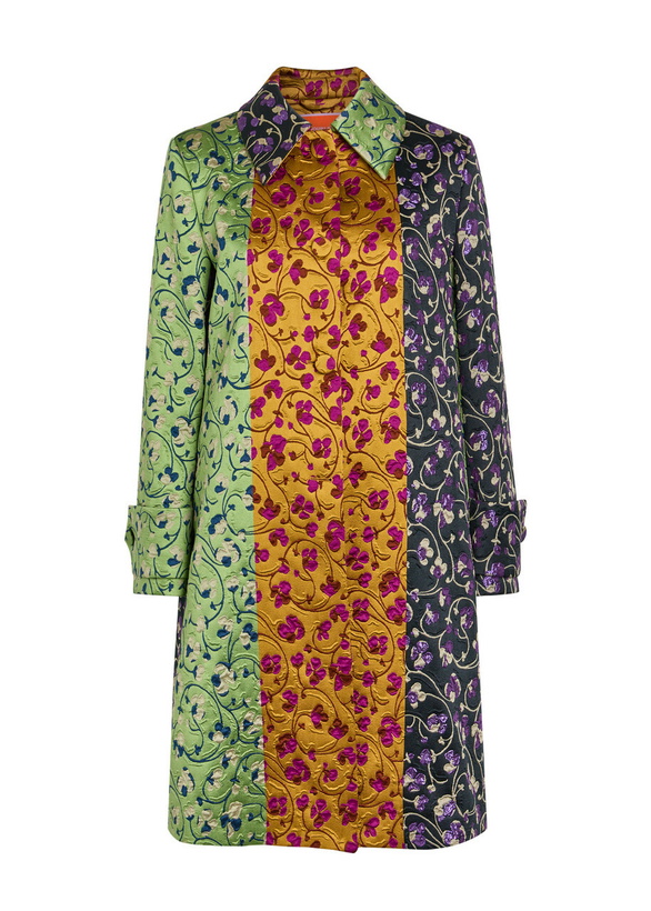 Photo: LA Double J Precious Floral-jacquard Woven Coat Yellow