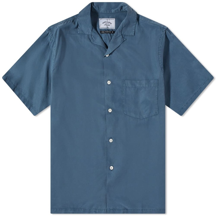 Photo: Portuguese Flannel Men's Dogtown Vacation Shirt in Navy