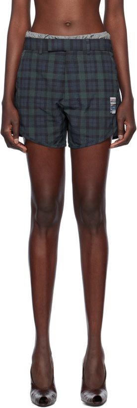 Photo: Martine Rose Navy & Green Tailored Gym Shorts