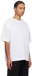 Juun.J White Paneled T-Shirt