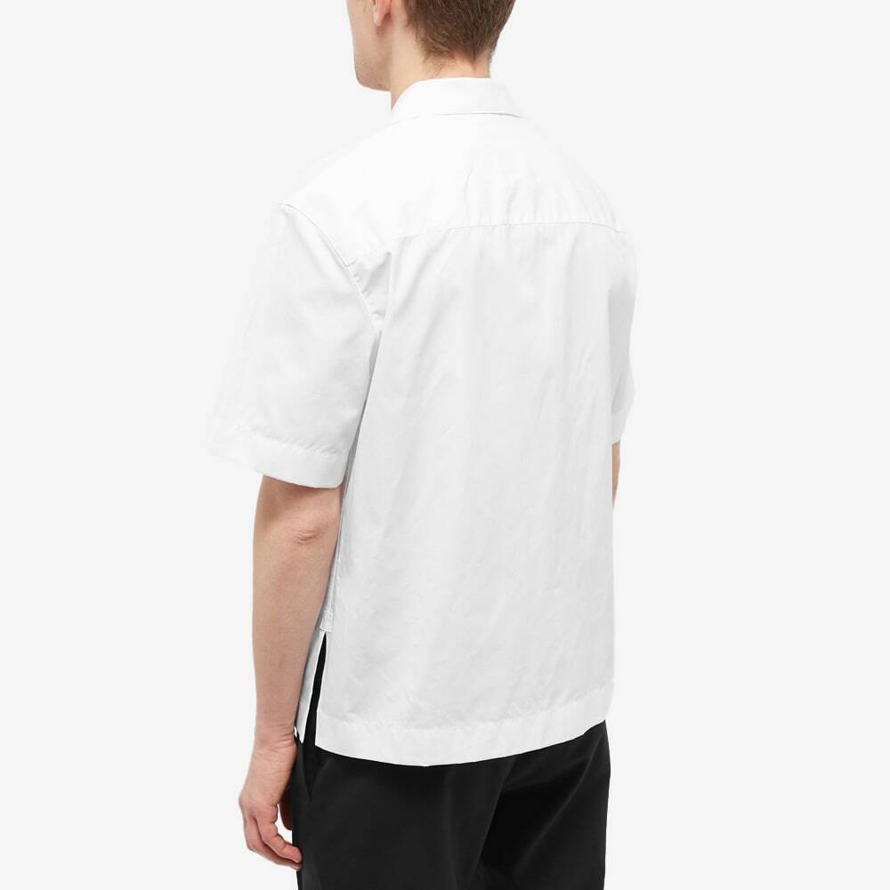 Givenchy Men's Short Sleeve Logo Zip Shirt in White Givenchy