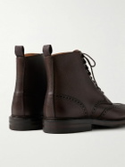 George Cleverley - Bryan Full-Grain Leather Brogue Boots - Brown