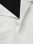 Mastermind World - Camp-Collar Colour-Block Crystal-Embellished Cotton Shirt - White