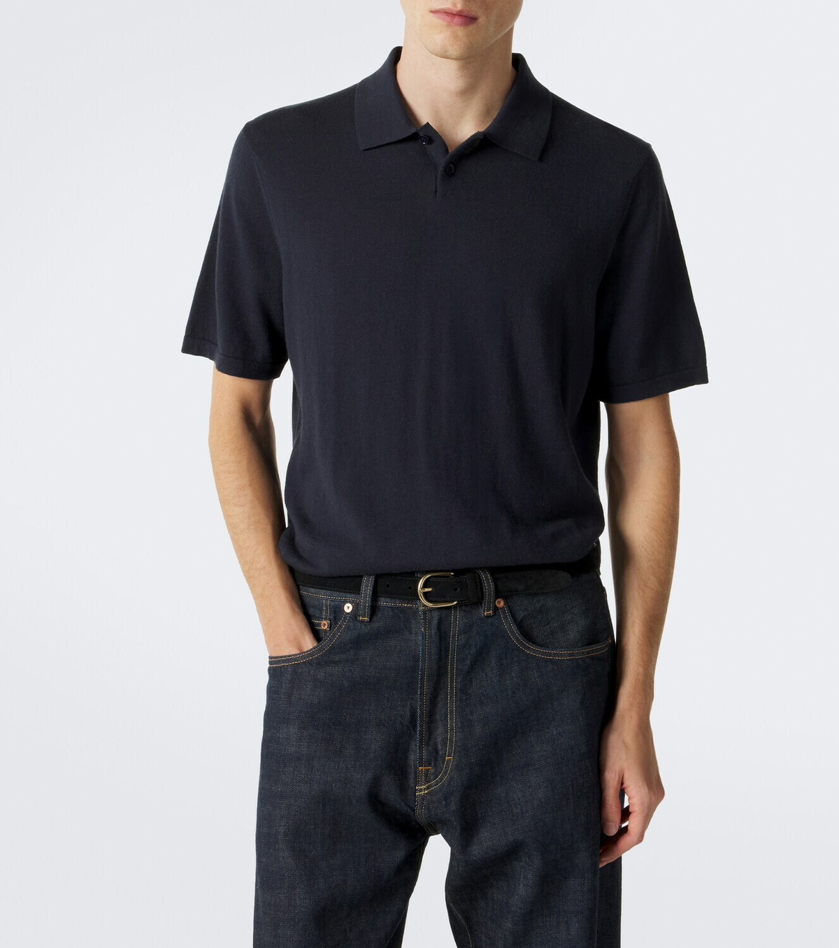 Lisa Yang Keir cotton and cashmere polo shirt