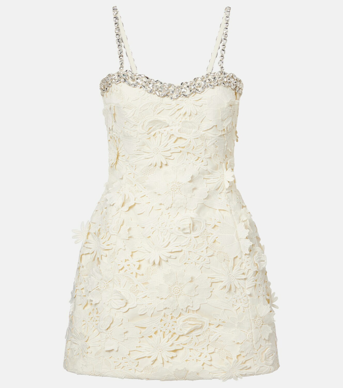 Leo Lin Sophie embellished lace minidress
