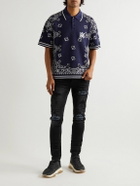 AMIRI - MX1 Skinny-Fit Panelled Distressed Jeans - Black