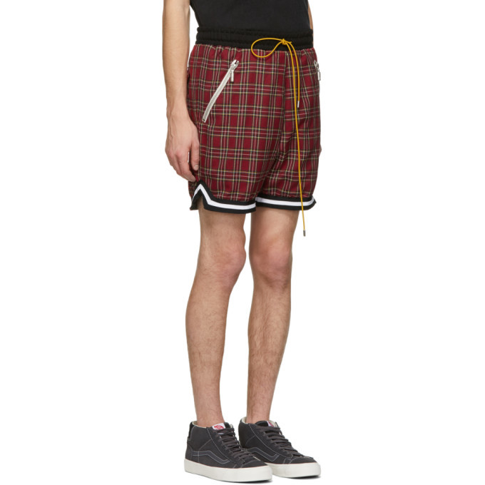 Rhude Red Plaid Shorts Rhude
