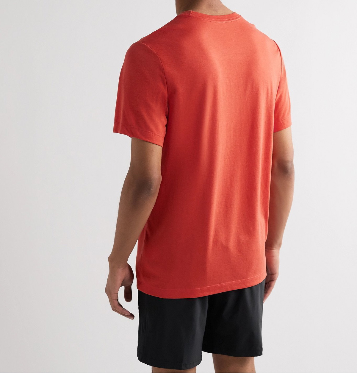 Nike Training - Yoga Logo-Print Dri-FIT T-Shirt - Orange Nike Training