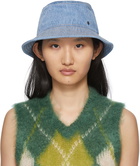 Maison Michel Blue Denim Jason Bucket Hat