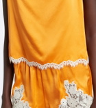 Dôen Loure lace-trimmed silk satin camisole