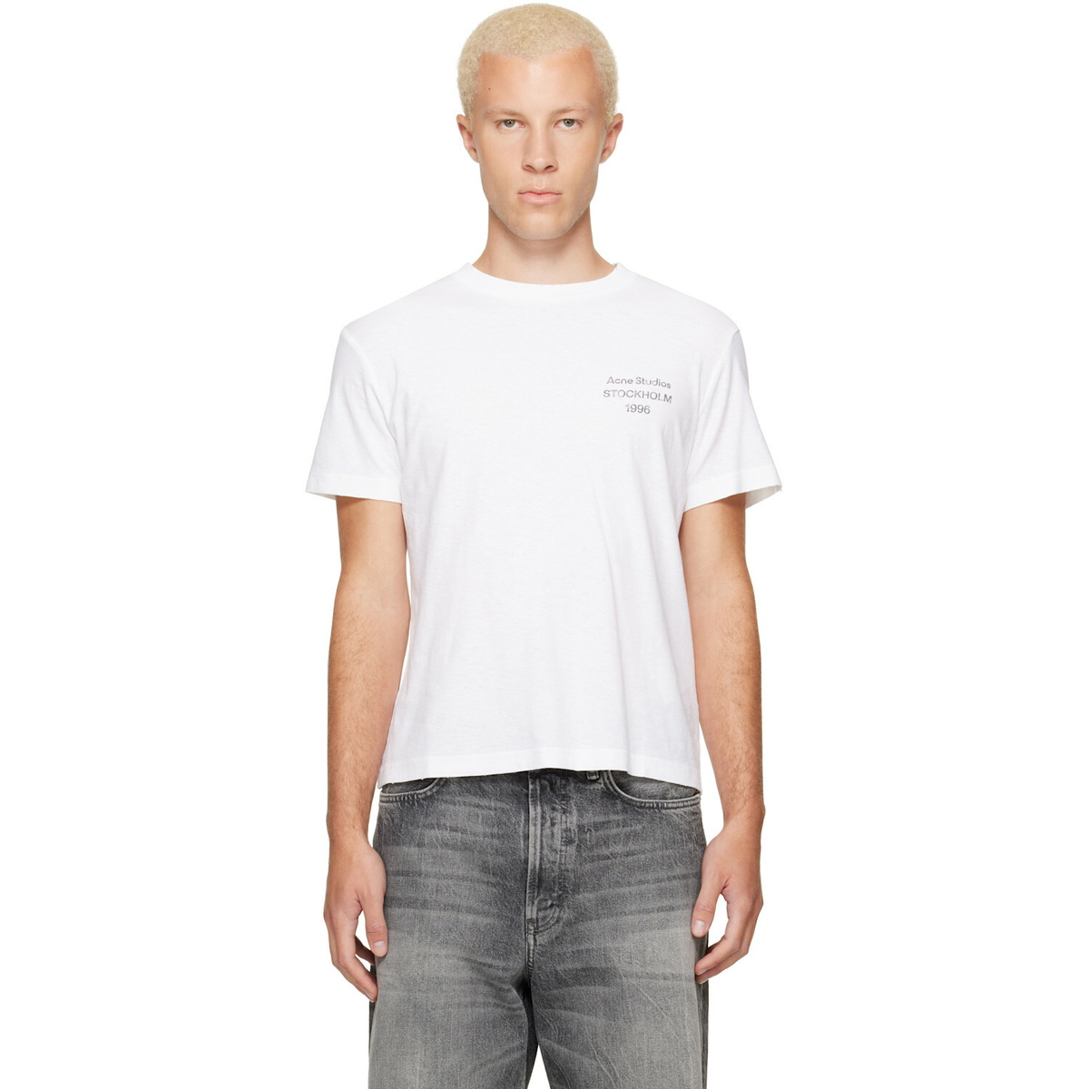 Acne Studios White '1996' Logo T-shirt