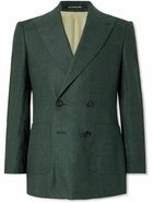 Richard James - Double-Breasted Linen Suit Jacket - Green