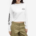 Dickies Women's Globe Long Sleeve T-Shirt in White