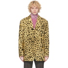 Dries Van Noten Yellow and Black Leopard Berkley Blazer