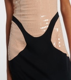 Mugler re/edit sequined crêpe gown