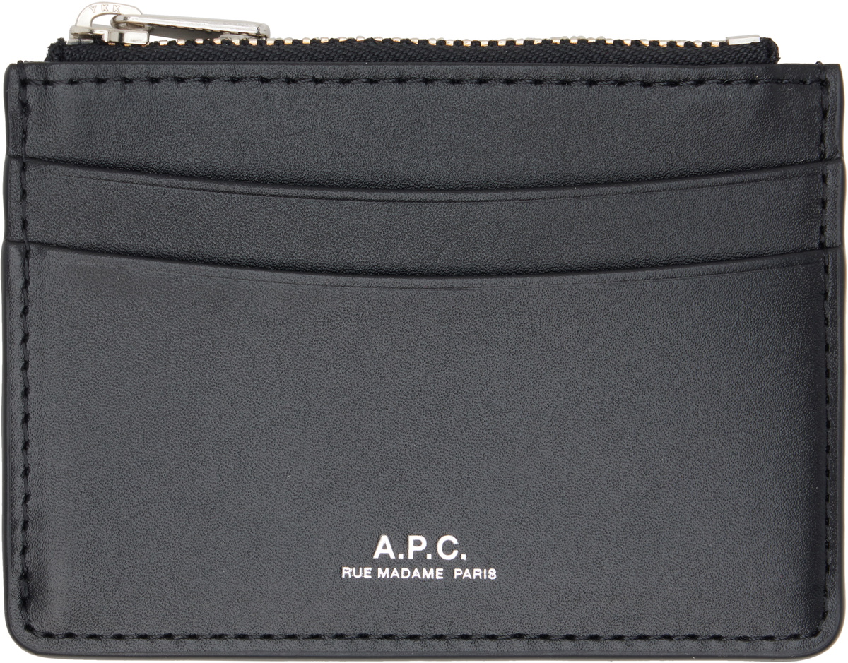 A.P.C. Black Paris Card Holder