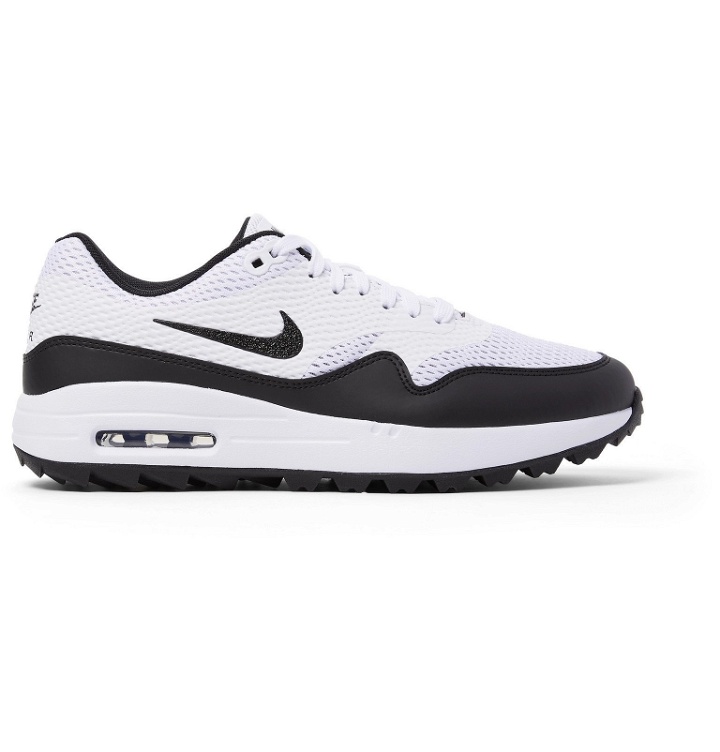 Photo: Nike Golf - Air Max 1G Faux Leather-Trimmed Coated-Mesh Golf Shoes - White