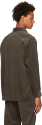 AURALEE Brown Finx Light Shirt