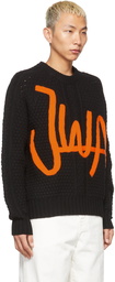 JW Anderson Black & Orange 'JWA' Sweater