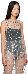 Cecilie Bahnsen Silver Utania Tank Top