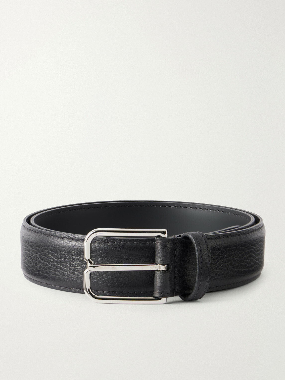 Berluti - 3.5 cm Full-Grain Leather Belt - Black