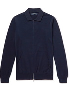 Thom Sweeney - Slim-Fit Cotton Zip-Up Cardigan - Blue