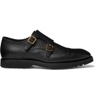 TOM FORD - Pebble-Grain Leather Monk-Strap Shoes - Black