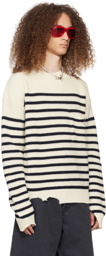 Marni Off-White Striped Sweater