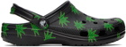 Crocs Black Classic Hemp Leaf Clogs