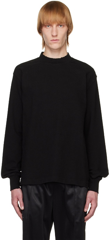 Photo: Han Kjobenhavn Black Distressed Long Sleeve T-Shirt
