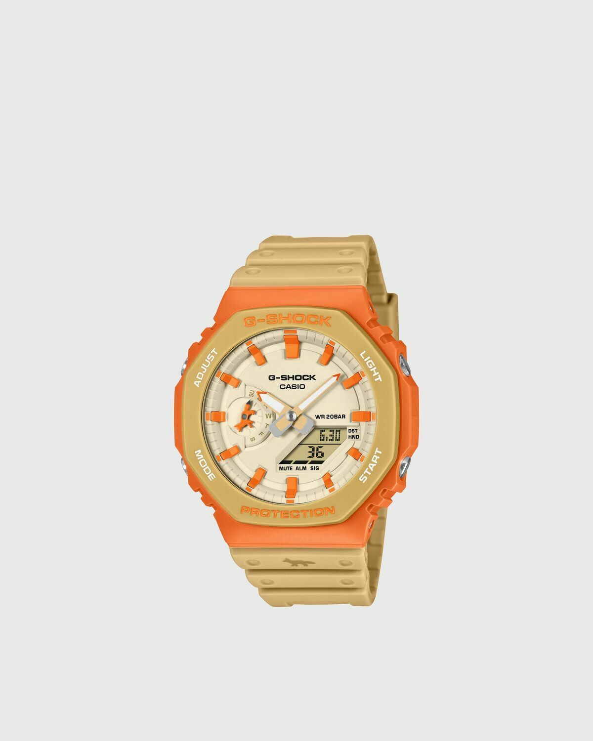G-SHOCK X Maison Kitsune GA-2110MK orange/beige Mens Watch