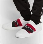 Givenchy - Urban Street Logo-Jacquard Leather Slip-On Sneakers - White
