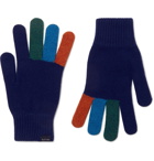 Paul Smith - Colour-Block Wool Gloves - Blue