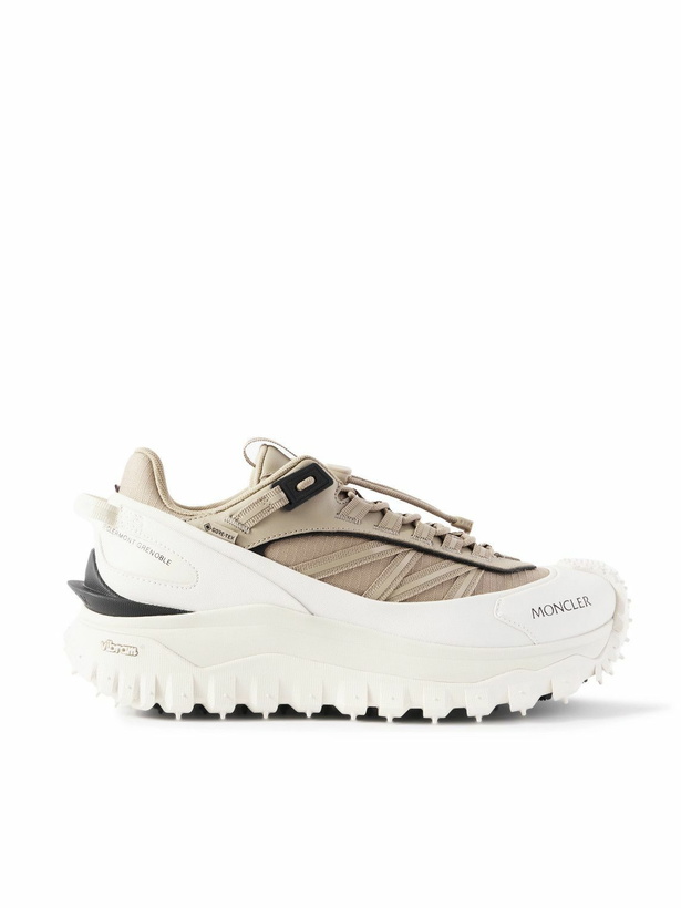 Photo: Moncler - Trailgrip GTX Leather-Trimmed Ripstop and Rubber Sneakers - Neutrals
