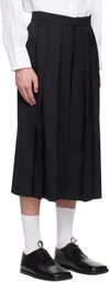 Steven Passaro SSENSE Exclusive Black Pleated Culotte Trousers
