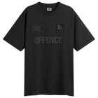 Umbro by Slam Jam Men's Offence Defence T-Shirt in Washed Black
