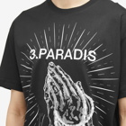 3.Paradis Men's Praying Hands T-Shirt in Black
