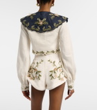 Agua by Agua Bendita Cumbre embroidered linen blouse