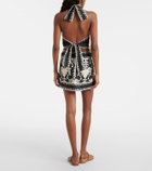Johanna Ortiz Cutout printed minidress