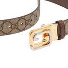 Gucci Men's GG Supreme Interlocking Belt in Beige